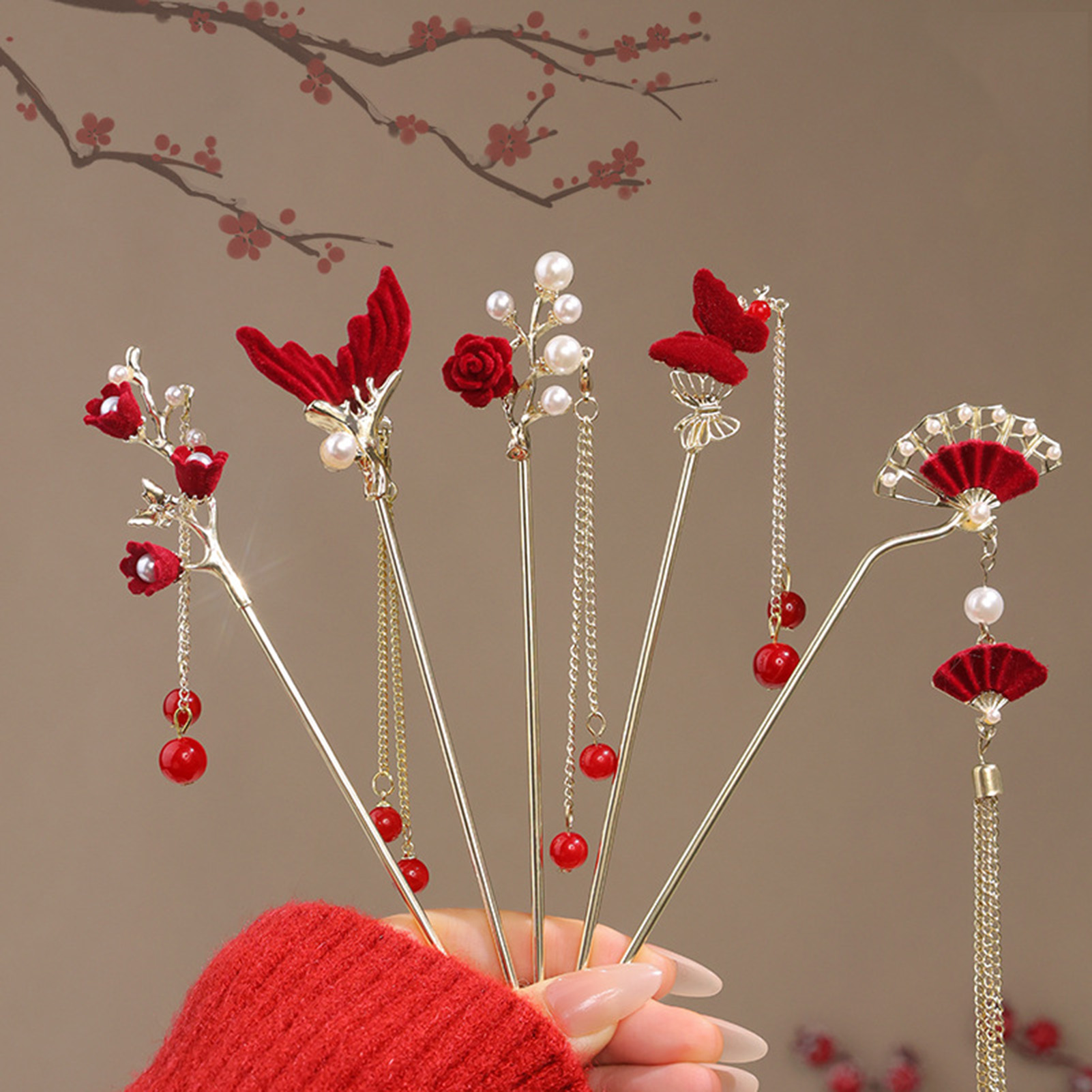 Chinese Style Rose Flower Hair - đánh giá và giá Supply Florist