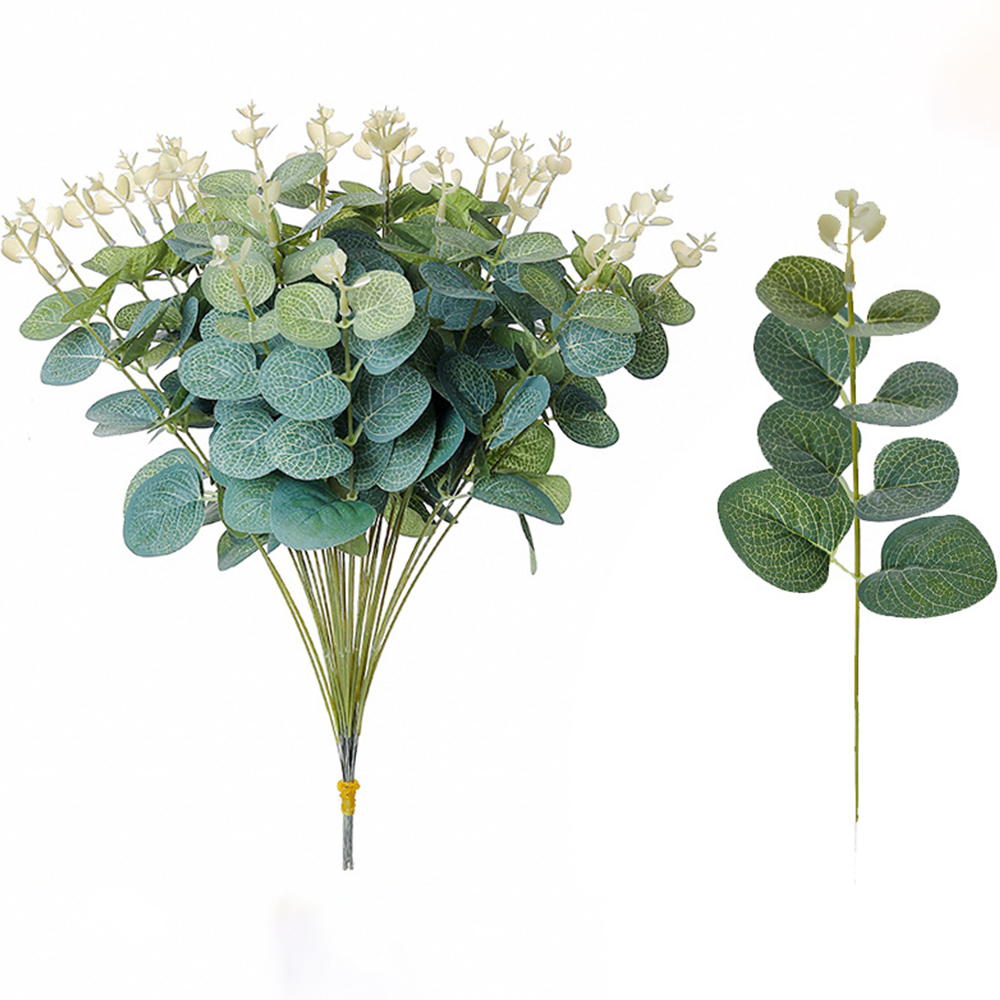 20PCS Fake Plants Silk Eucalyp - đánh giá và giá Florist Supply Vases